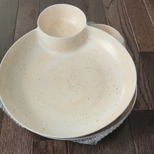 Speckled Cream Ceramic Plate Set